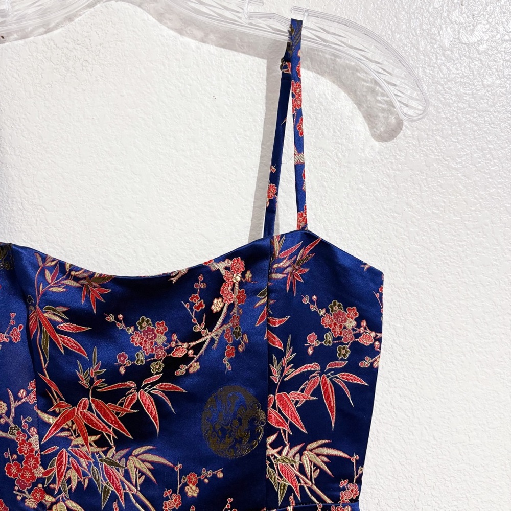 NWT Realisation Par The Emilie Silk Jacquard Mini Dress Shanghai Nights Chinese - Picture 5 of 9